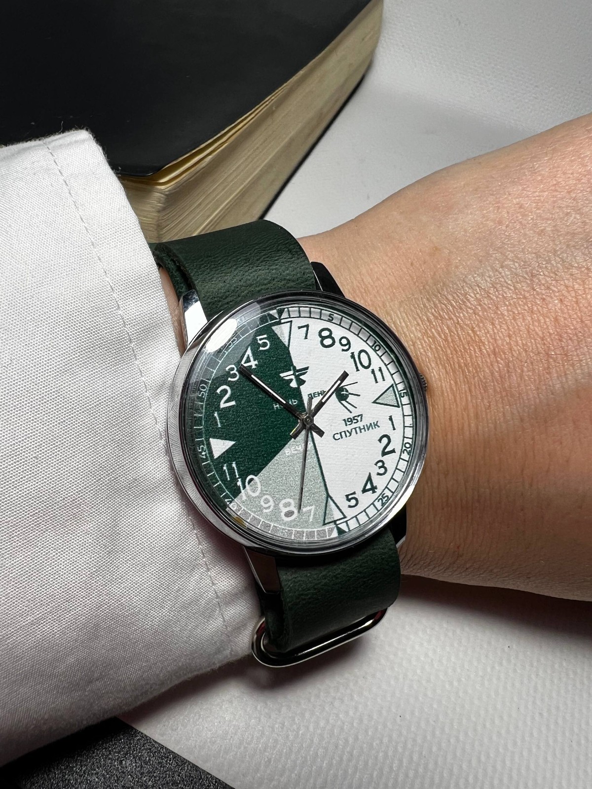 Soviet wrist watch RAKETA 1957 Day-Night from the former USSR Space Era Style