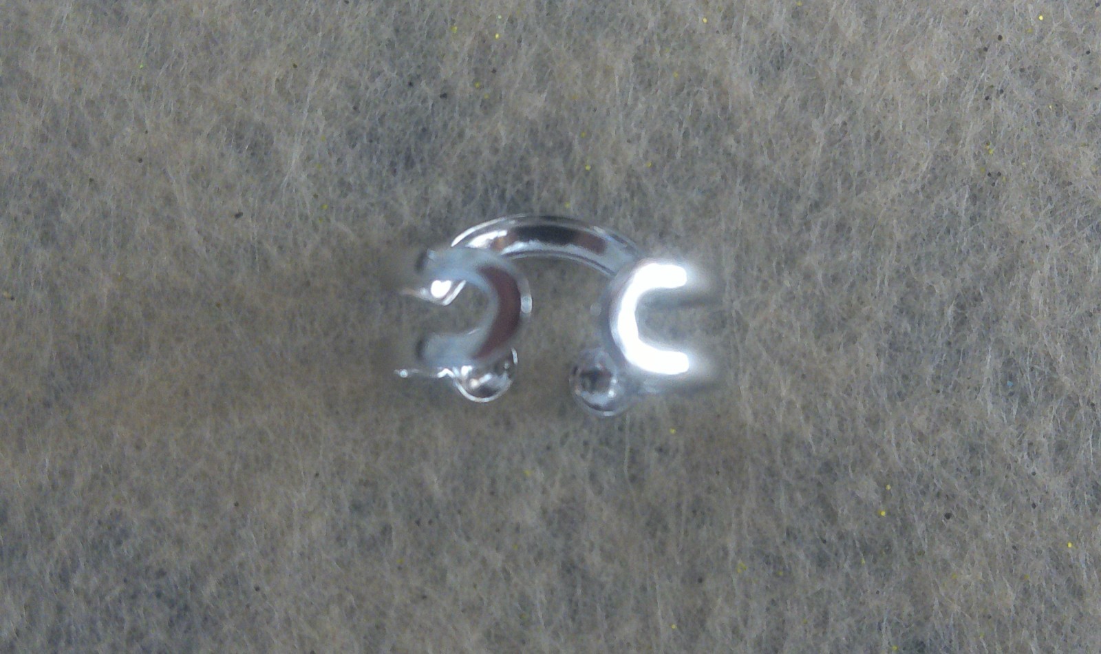 New Silvertone Stainless Steel Smiling Adjustable Ring Base Size 8 Share Smiles!
