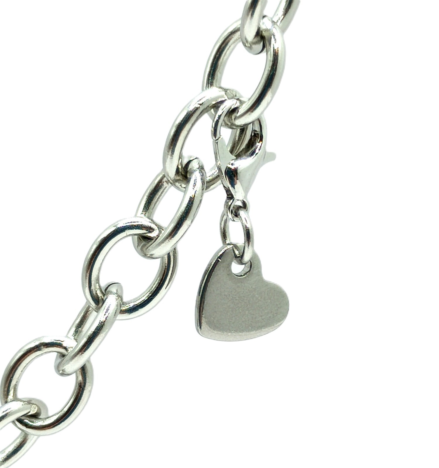 Heart Charm Toggle Necklace | Removable Heart Tag | 316L Premium Grade