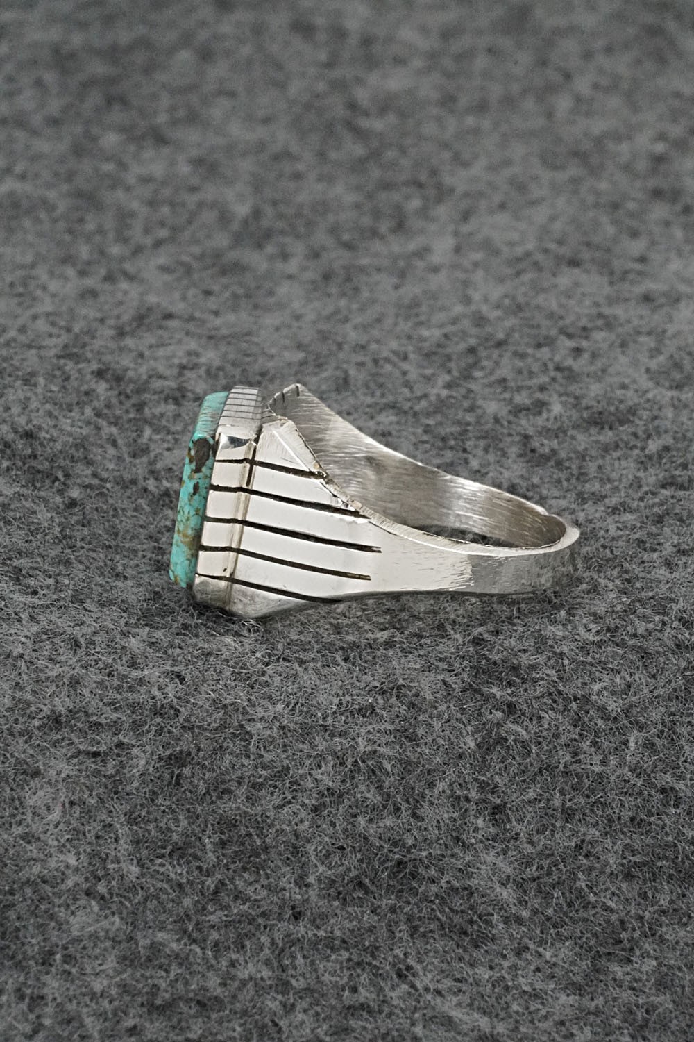Turquoise & Sterling Silver Ring – Trevor Jack – Size 13.75