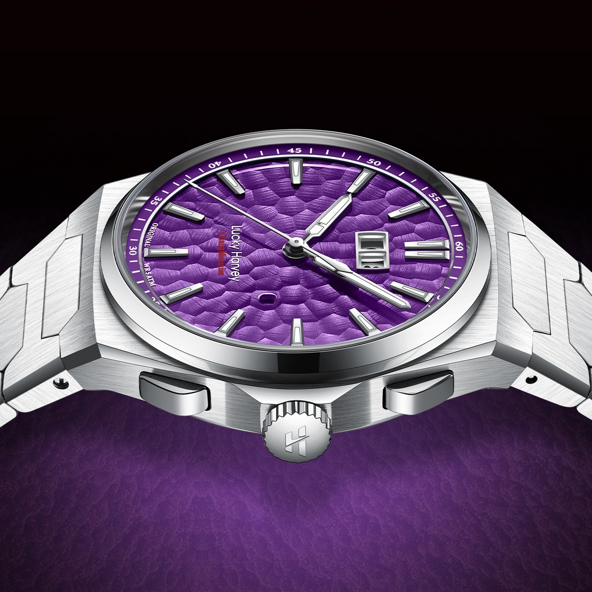 Lucky Harvey Hammered Dial Chiming Automatic Watch Limited Edition 300pcs