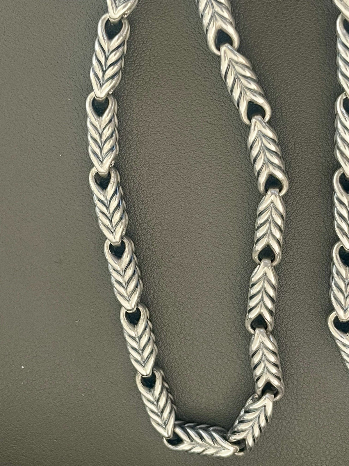 David Yurman Chevron Link Necklace. 22 Inches, 6.5mm (S417)