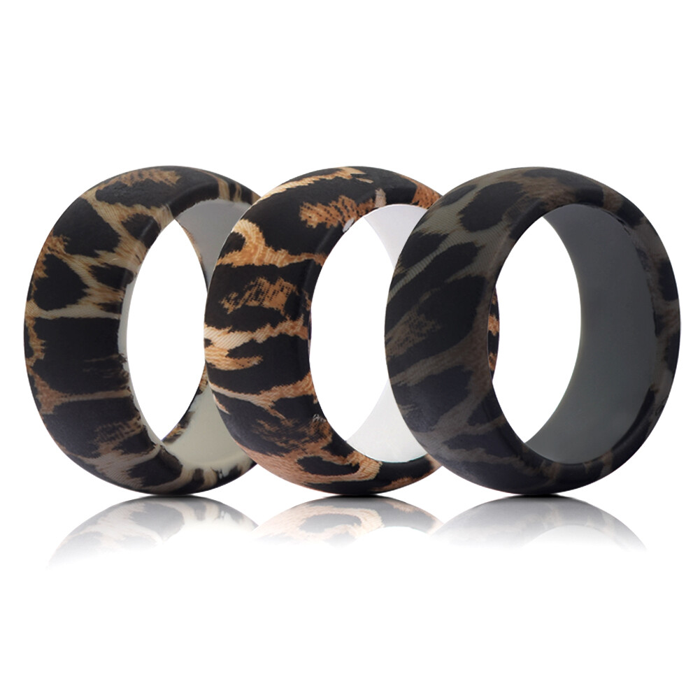 5-10pcs Silicone Wedding Rings for Men Women Breathable Rubber Engagement Band