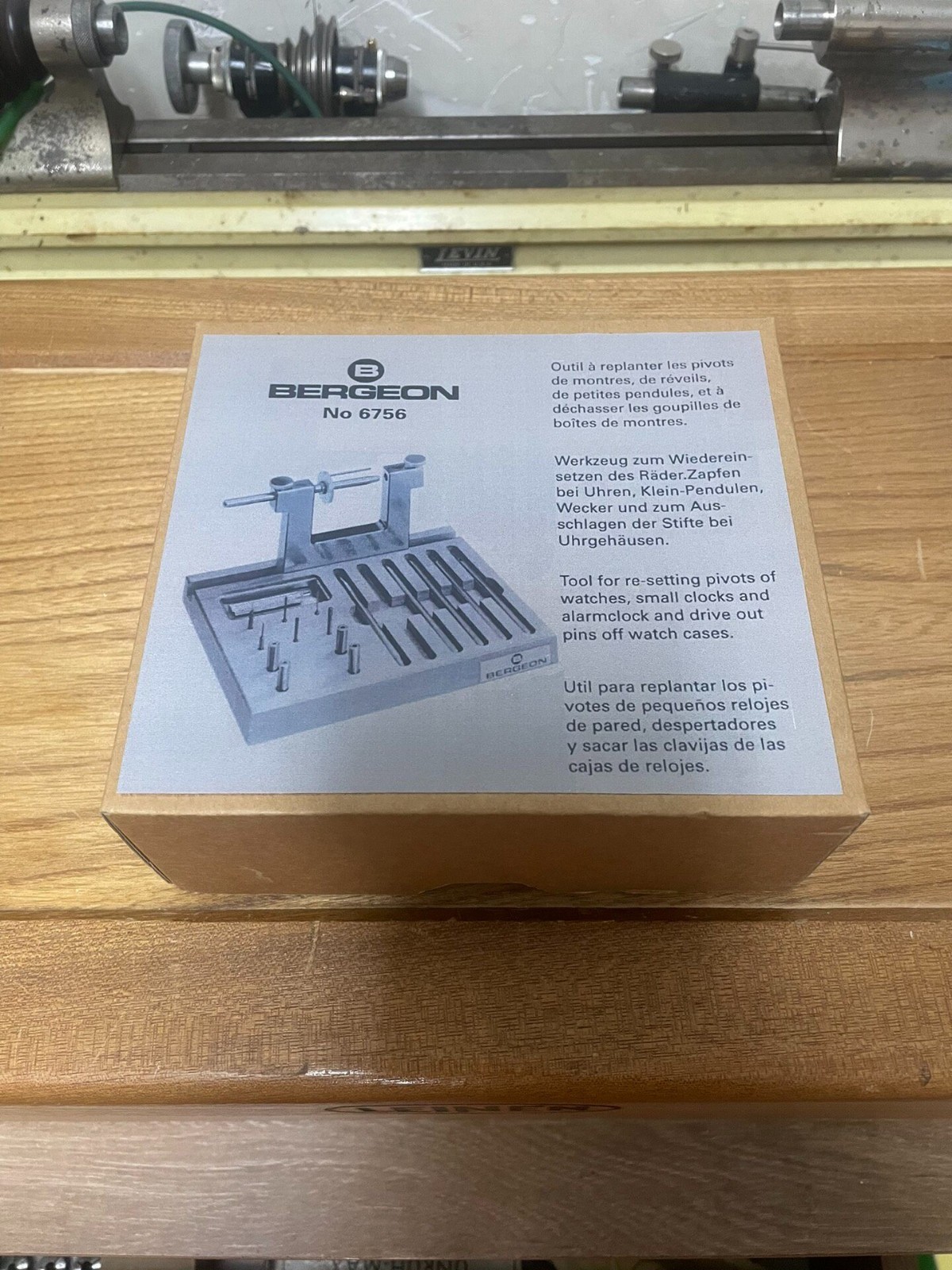 Bergeon 6756 Watchmaker Tool For Re-setting Pivots Small Clocks Box Swiss Made