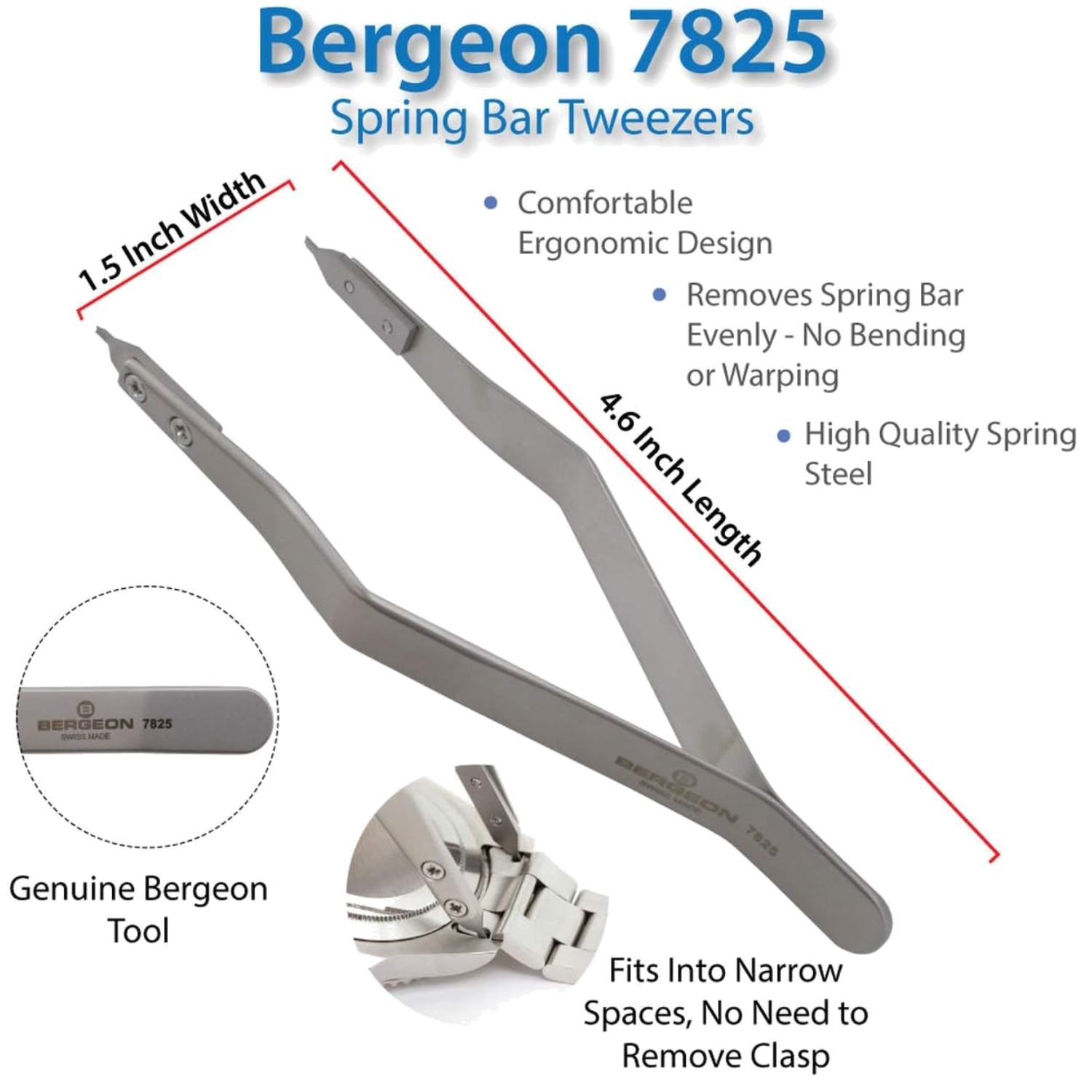 7825 Spring Bar Tweezer Tool – Swiss Made