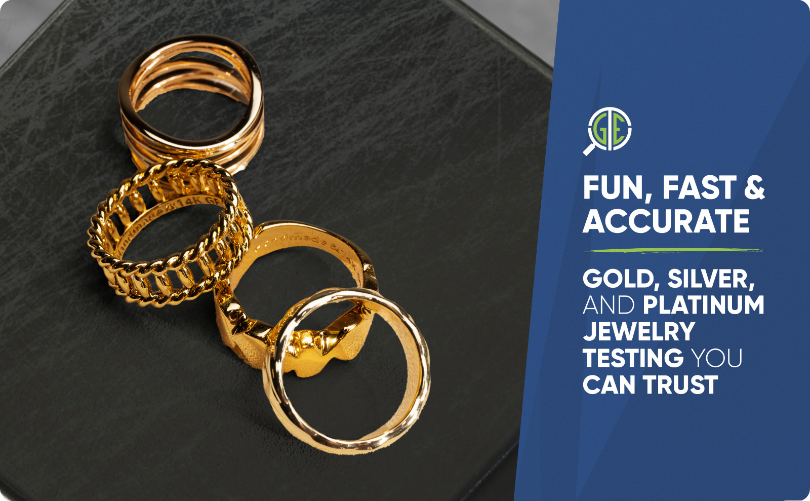 Set of 3 Gold Jewelry Testing 18K Test Acid Solutions Bottles Kit Oro Detect JSP