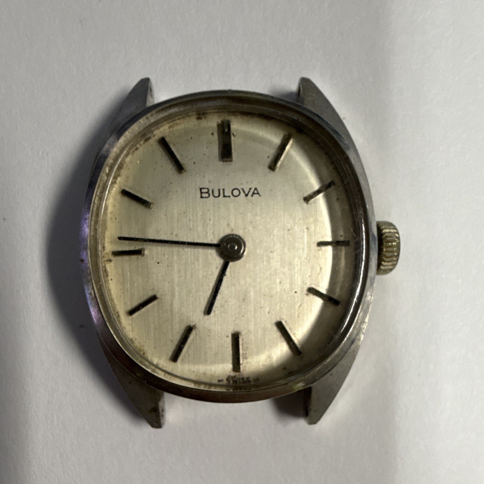 Bulova Classic Mechanical Manual Wristwatch Silver Dial Stick Index Round – 07