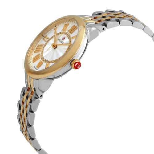 Michele Serein Mid Two-Tone With Diamond Sunray Dial Ladies Watch MWW21B000148
