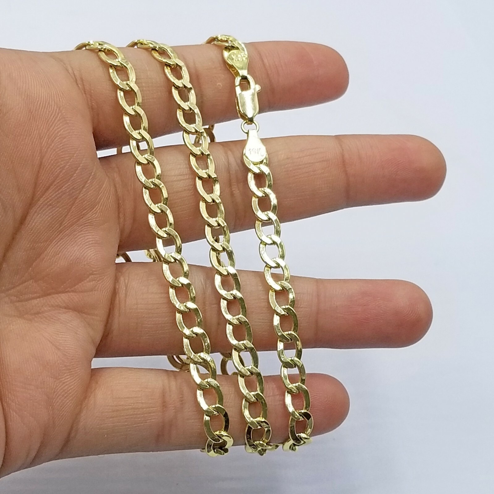 10K Yellow Gold Miami Cuban Curb Link chain 6mm Necklace 18-26 Inch Real Gold