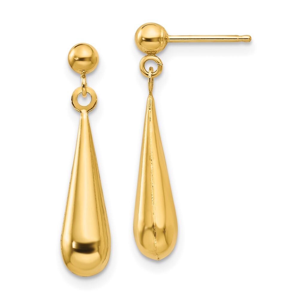 14k Yellow Gold Teardrop Drop and Dangle Earrings for Women 0.55g