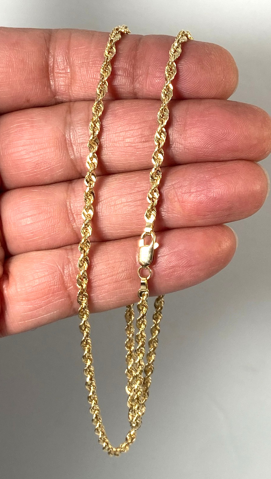 Gold Rope Solid 14K Chain | 20 inch | 3.0mm | 12.0 Grams