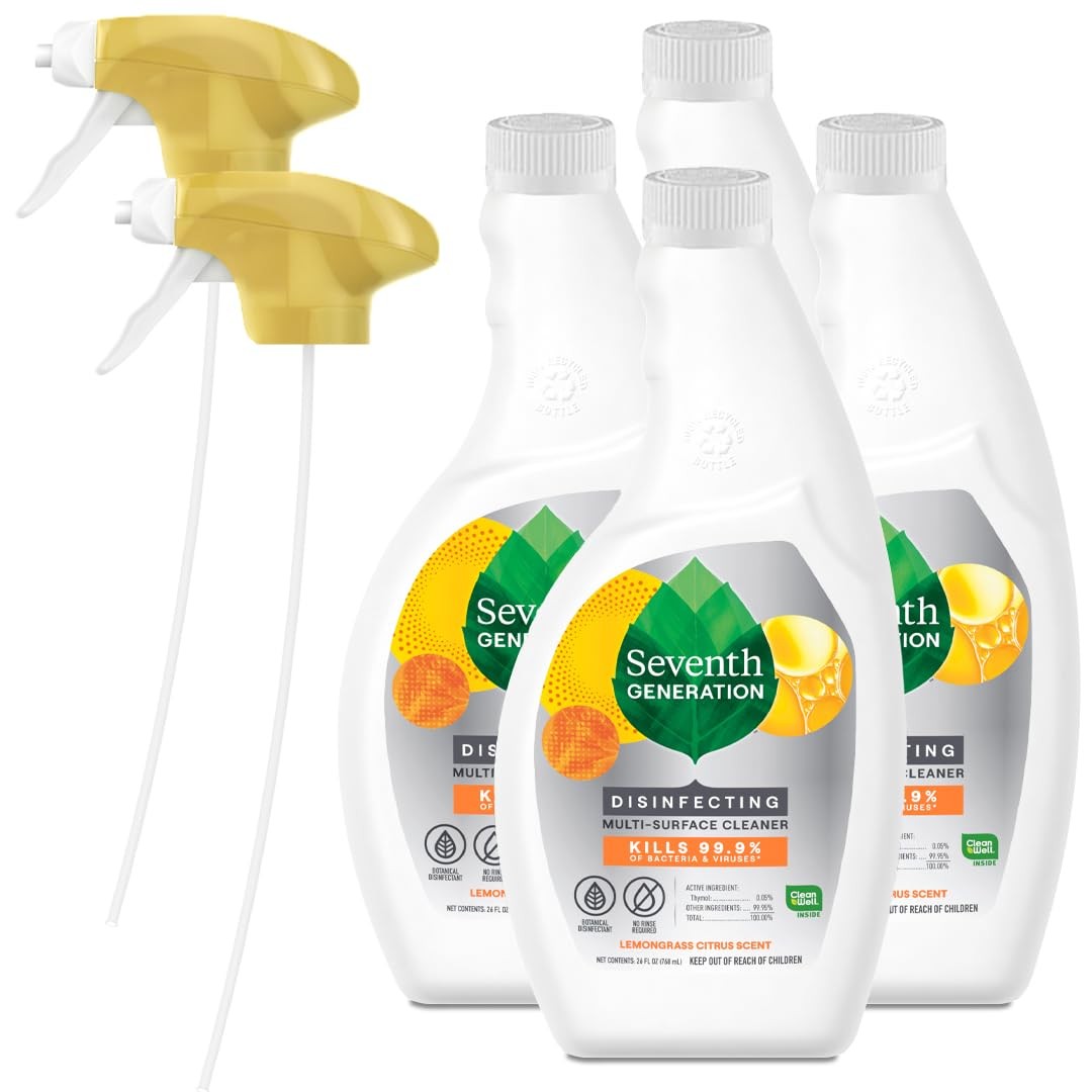 Seventh Generation Lemongrass Citrus Disinfecting 26 Fl Oz (Pack of 4), Multi