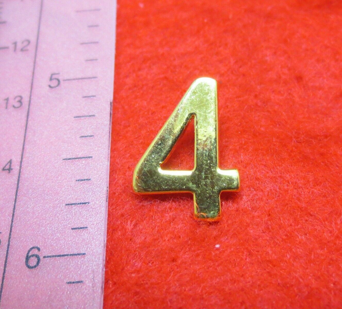 14KT GOLD PLATED NUMBER “4” LAPEL PIN