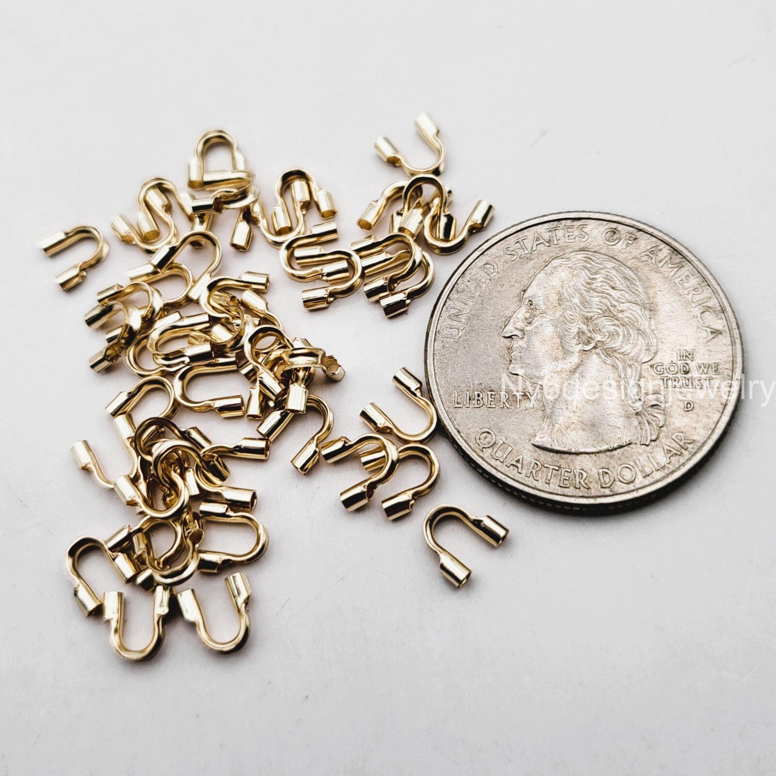 14K Gold Filled Wire Guards, Guardians, Cable Thimbles 3mm, 4mm, 5mm, 20pcs