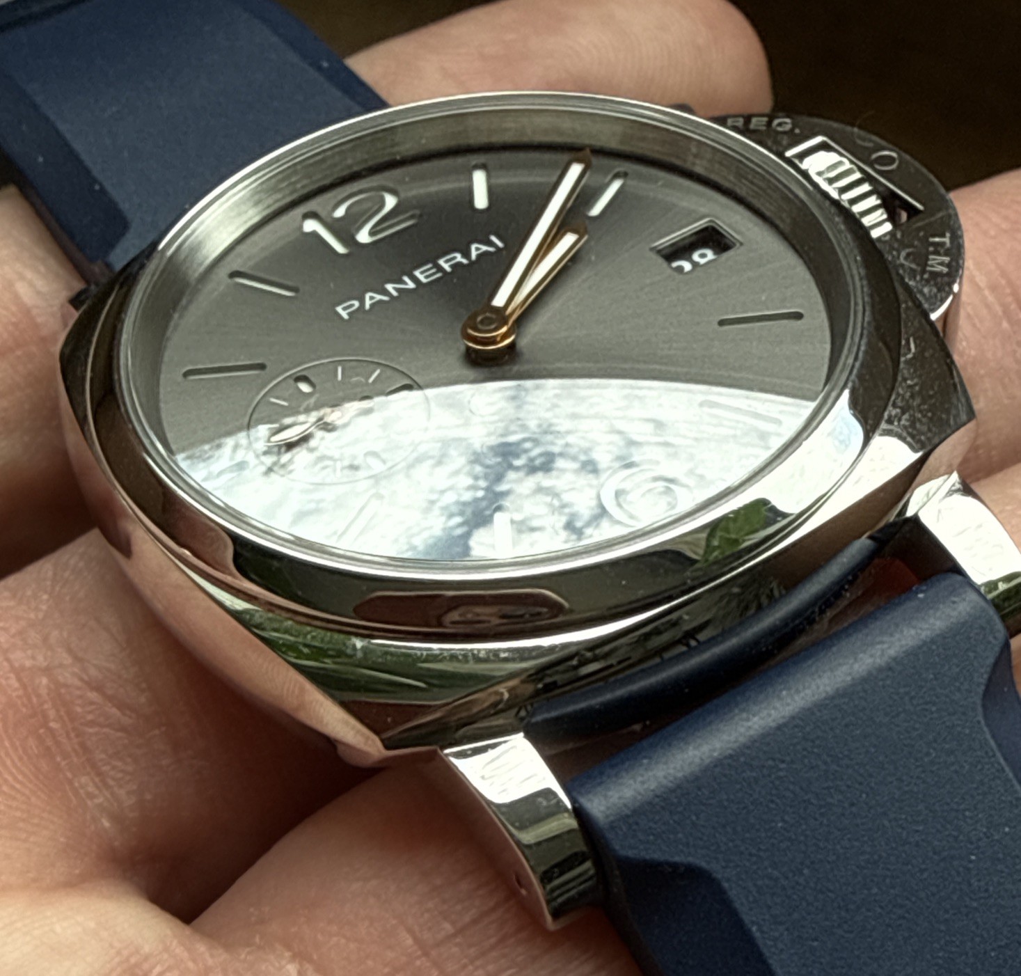 2023 Panerai Luminor Due Automatic Grey 1247 PAM01247 38mm Watch Full Set Straps