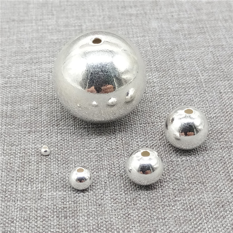 BULK 925 Sterling Silver Plain Seamless Round Ball Beads 2mm to 22mm