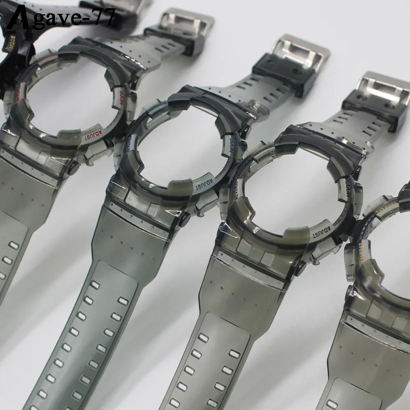 Transparent Waterproof Watch Band +Case Cover For Casio G-Shock GA-100/GA-110