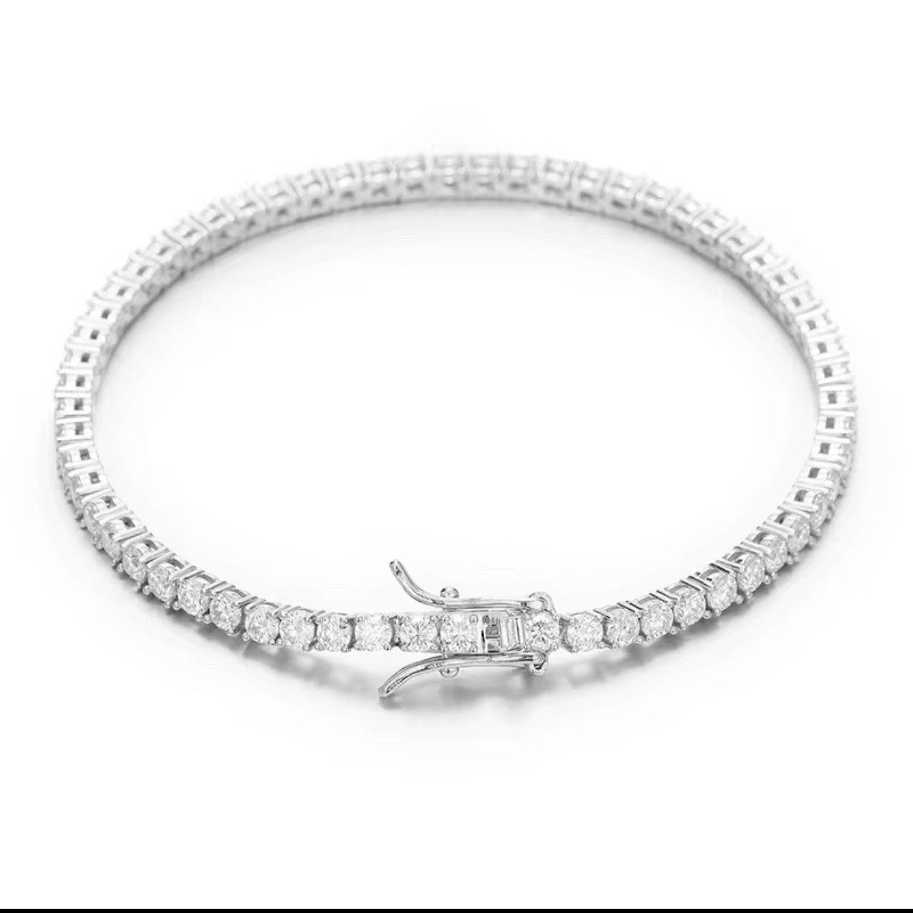 VVS Moissanite Tennis Bracelet Solid 925 Sterling Silver Men Women GRA certified