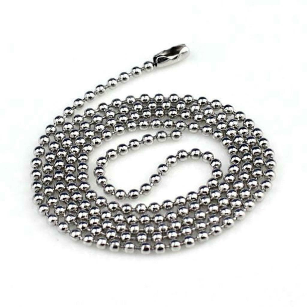 New STAINLESS STEEL LIGHTNING BOLT NECKLACE 316L Metal Pendant Ball Chain