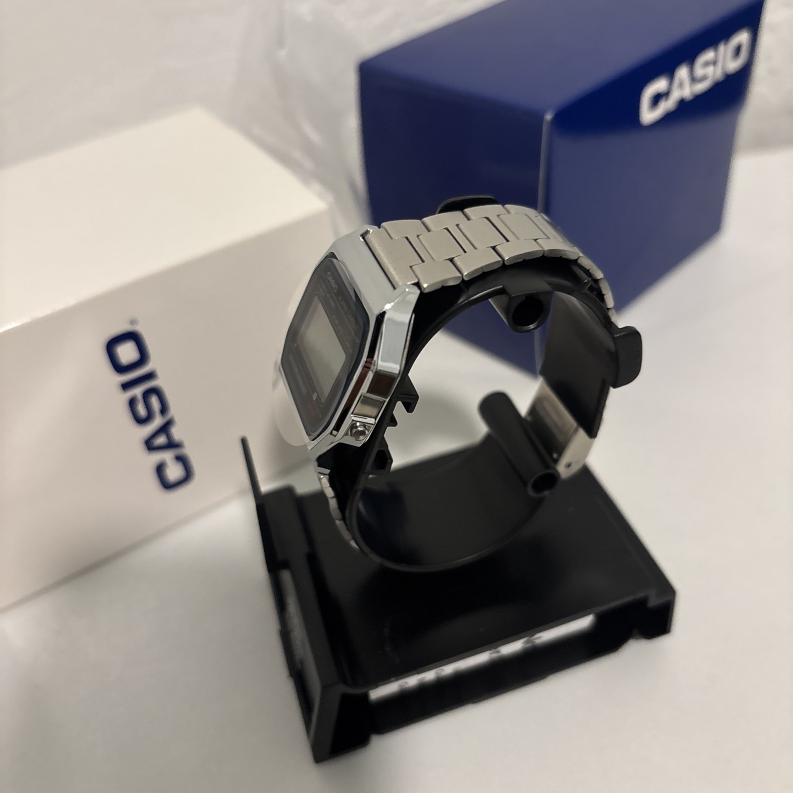 Casio A158WA-1CR, Classic Digital Watch, Alarm, Chrome New