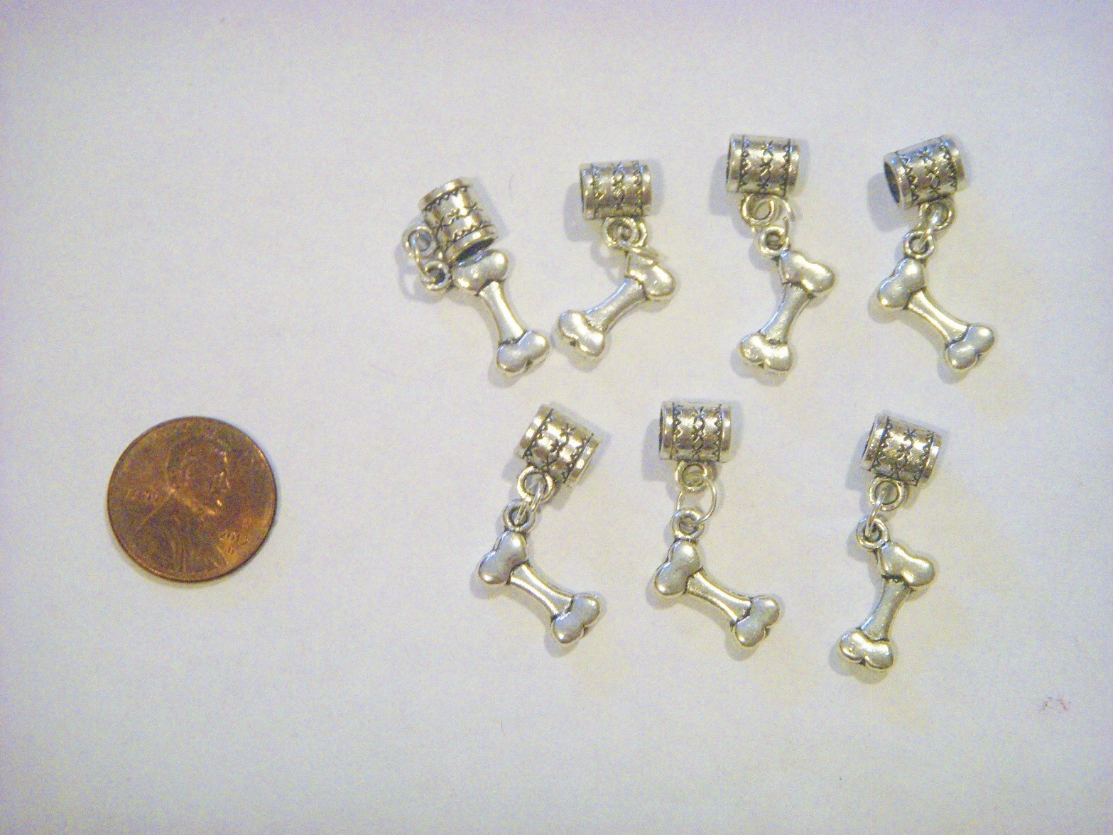 BONE – TIBETAN SLIVER SINGLE CHARM DANGLE FOR BRACELETS OR PENDANTS