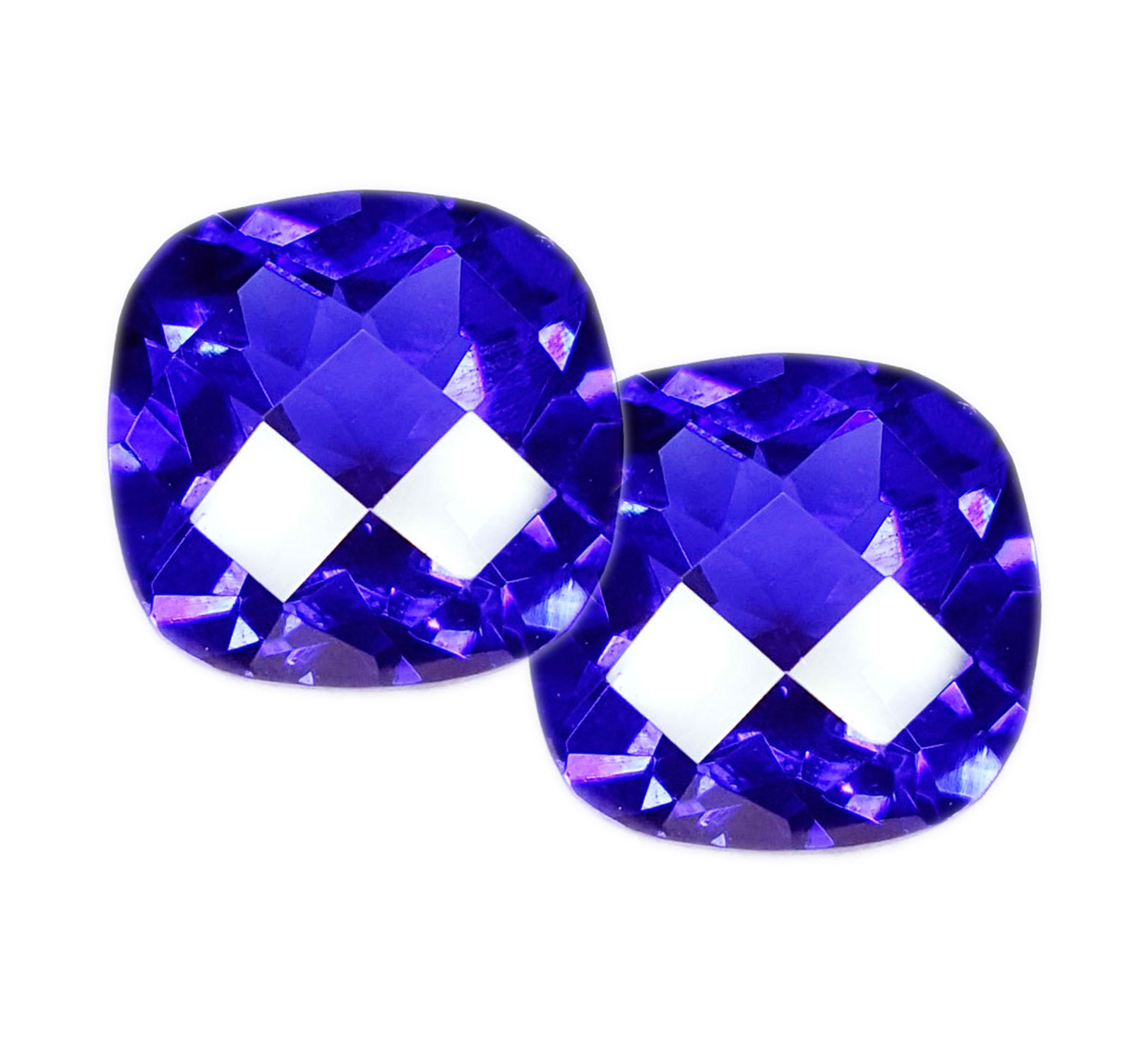 Loose Gemstone 18 Ct Natural Blue Sapphire Pair Cushion Shape Gem A01