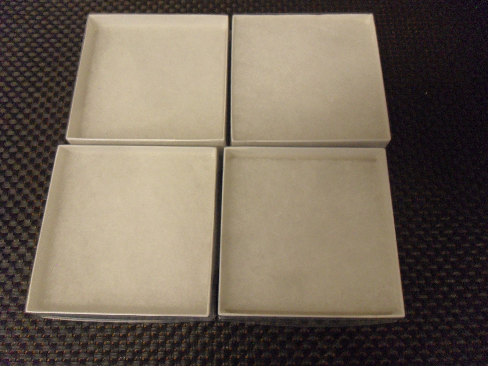 Jewelry Boxes White Cotton Inserts 4 boxes