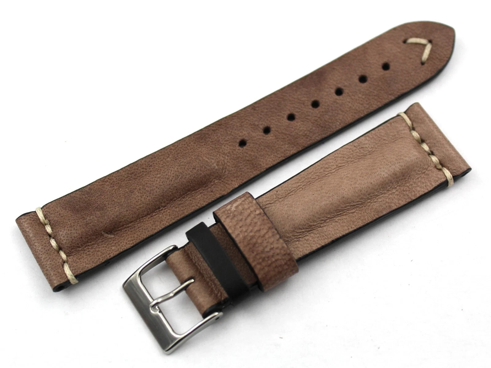 Tortora Leather Strap 22/18mm Accessories Sports Watches Made Italy Unisex New