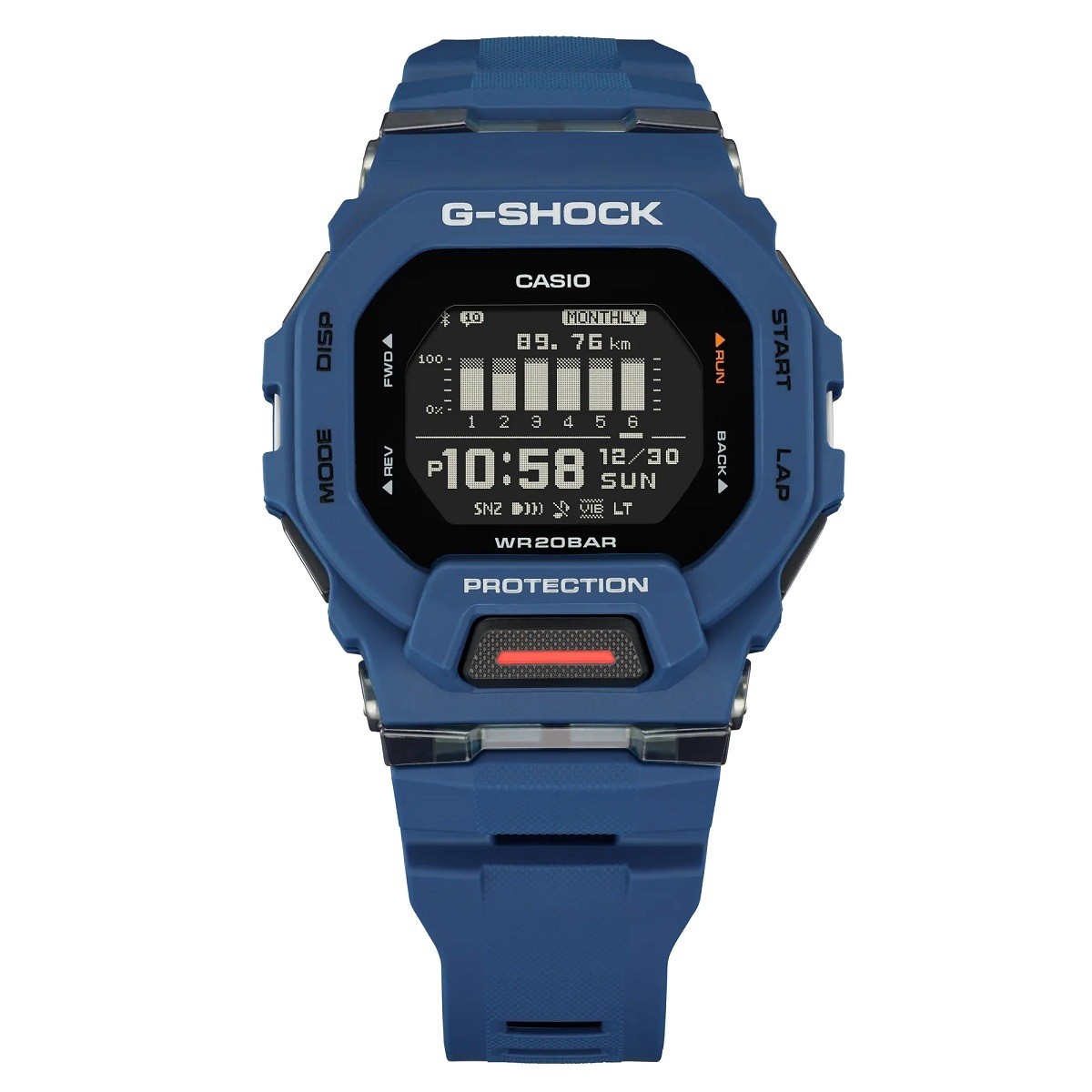 CASIO G SHOCK G SQUAD Smartphone Link Bluetooth Communication GBD 200 2 Blue Men