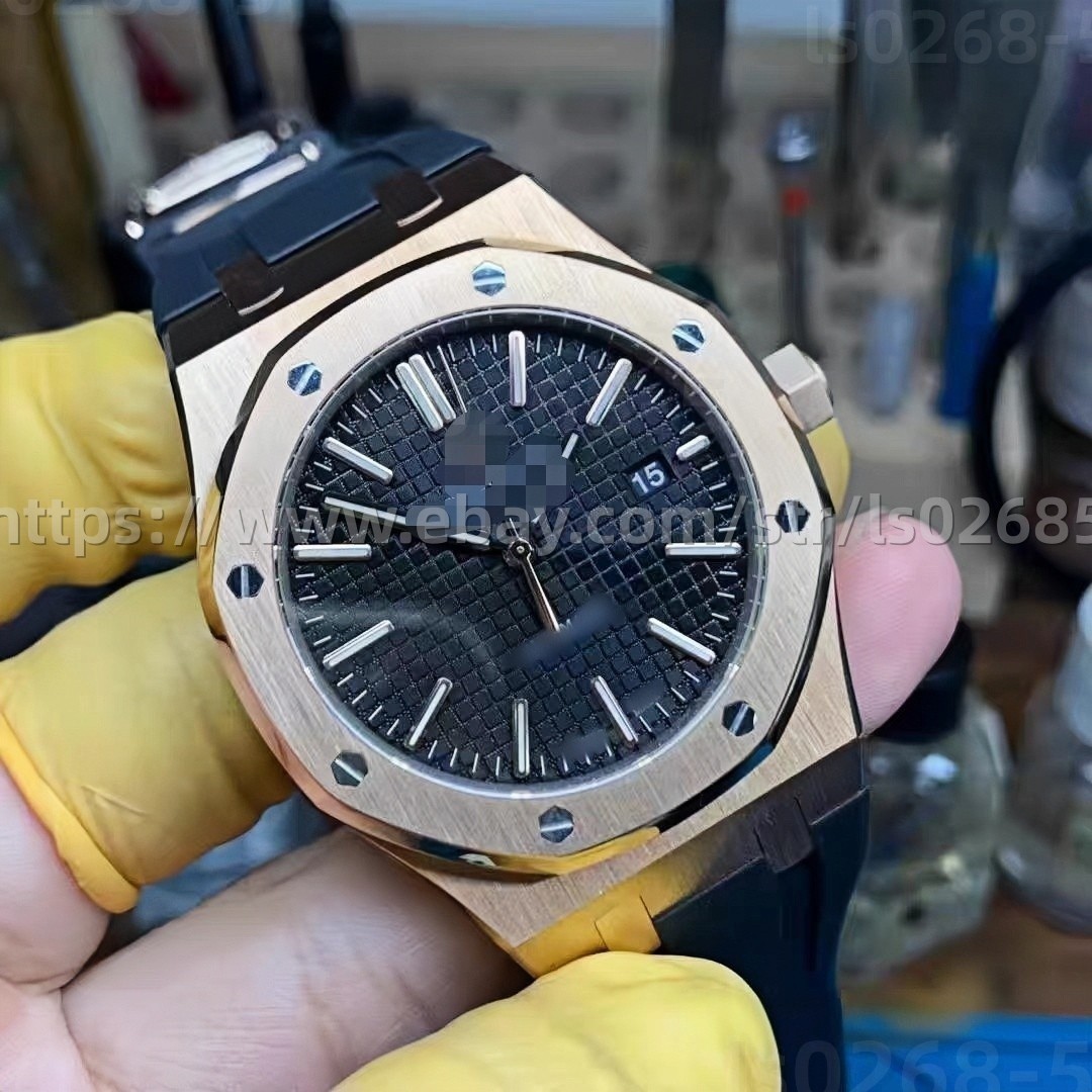 DIY SET for 2824 41MM watch case + dial + hands + leather strap sapphire