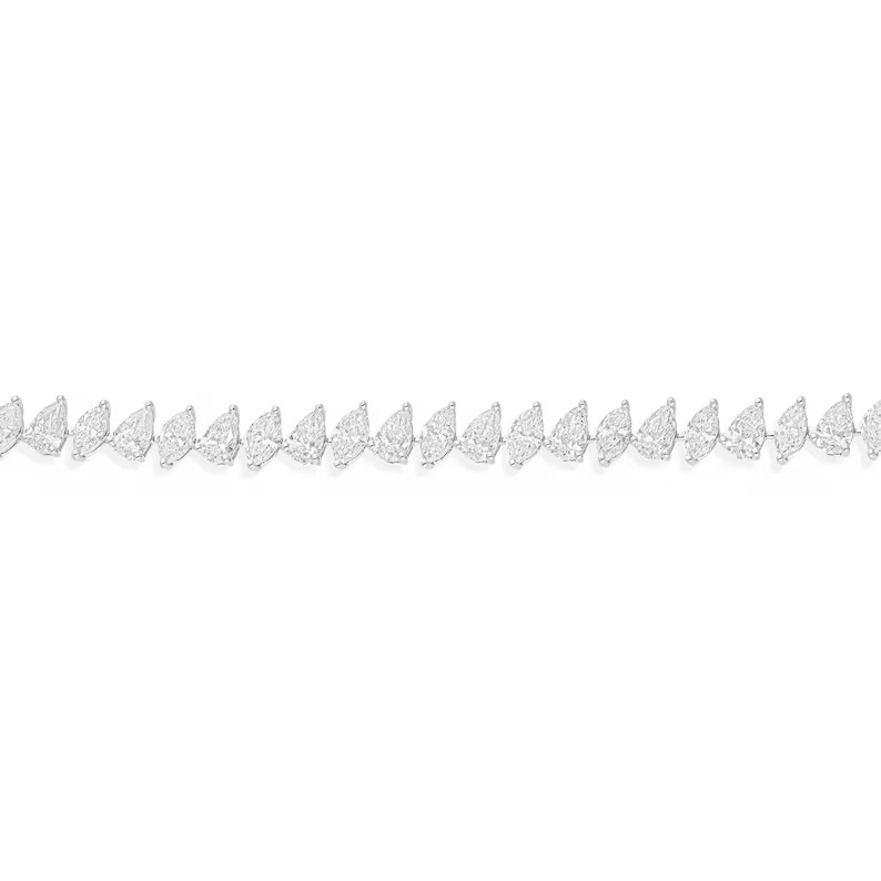 10.00 Ctw Multi Shape Lab Created Diamond Tennis Bracelet 14K White Gold Plated