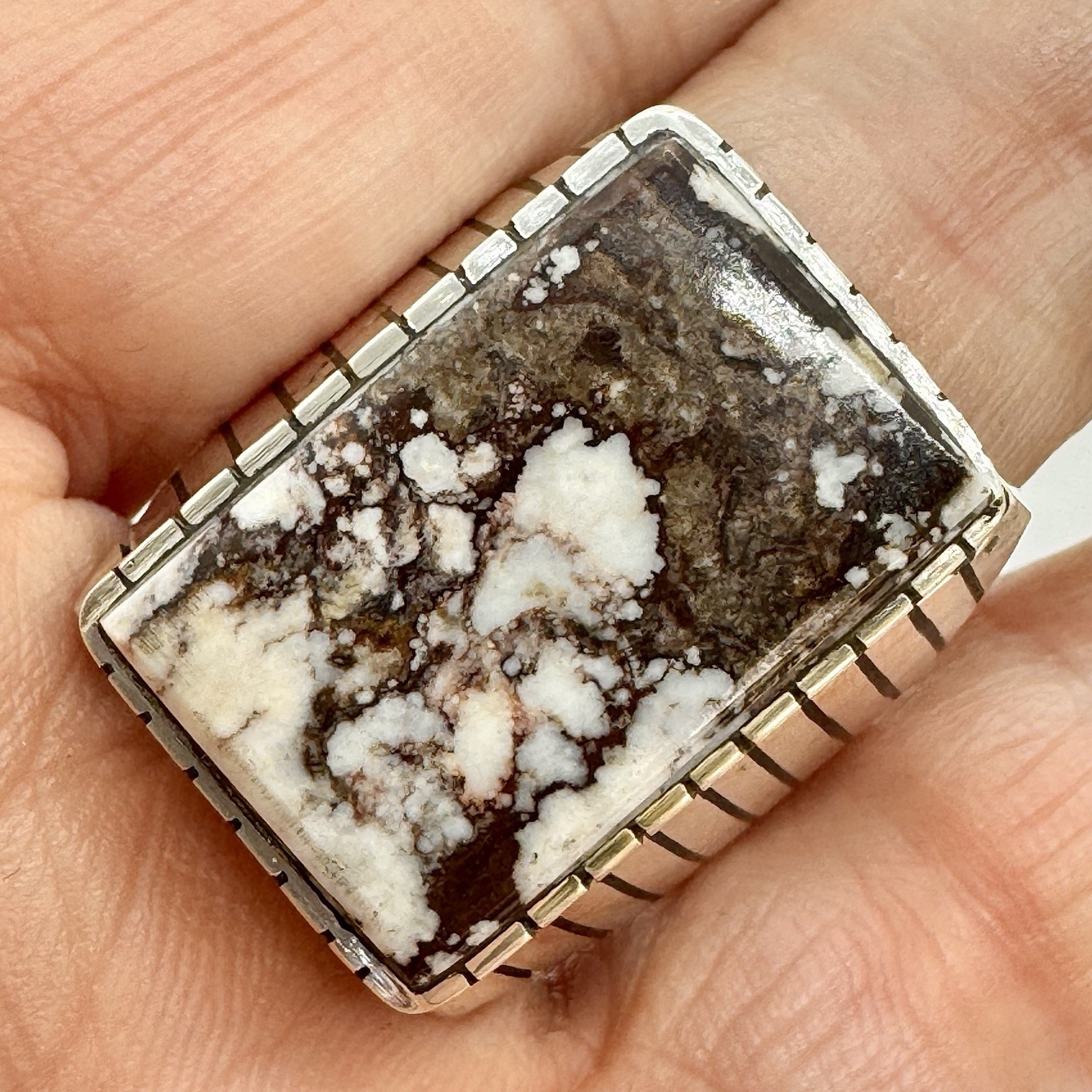 Navajo Silver Wild Horse Men Ring Size 11.5 Sterling Silver by Trevor Jack 20.7g
