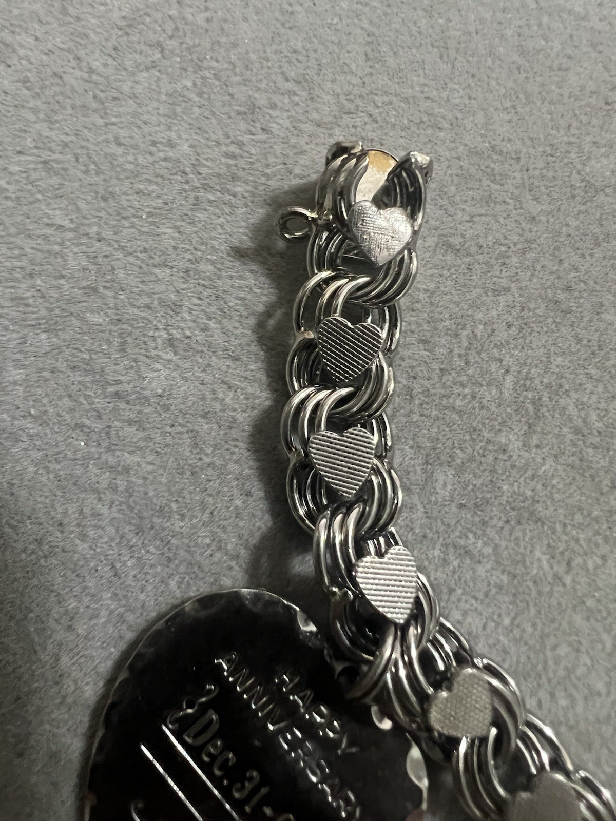 1960’s Vintage Sterling Silver Charm Bracelet Anniversary Birthday Wedding