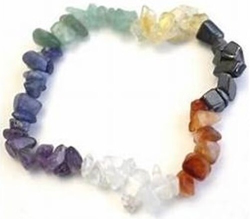 Chakra Gemstone Chips Bracelet or Anklet, 6-9-inch