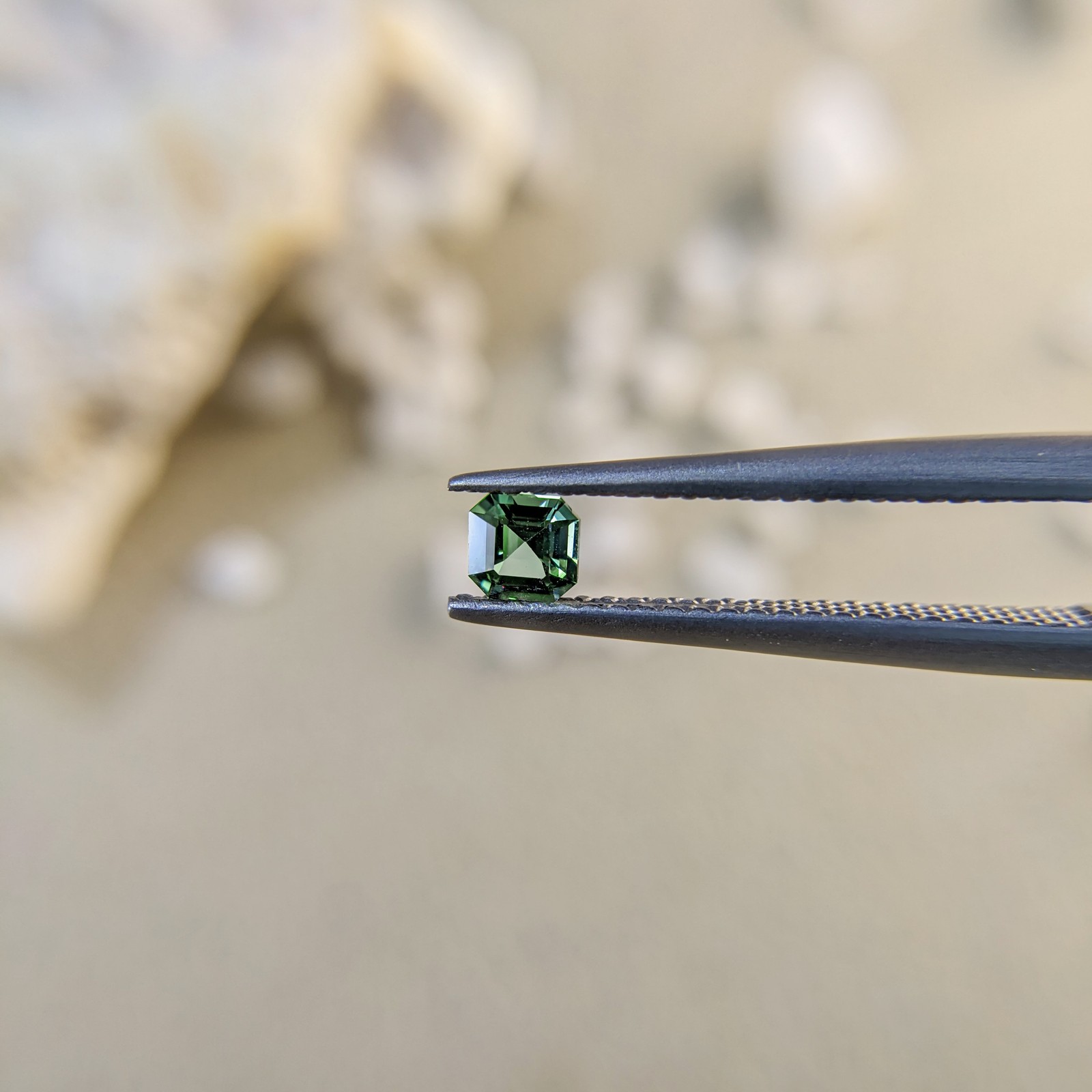 Ceylon (Sri Lanka) Asscher – Octagon Green Sapphire 0.23CT