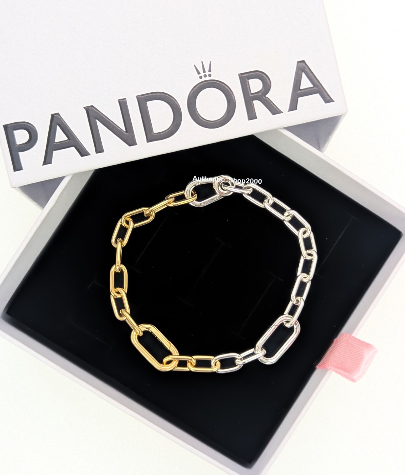 New 100% Authentic Gold + Silver PANDORA ME Link Chain Bracelet 563689C00
