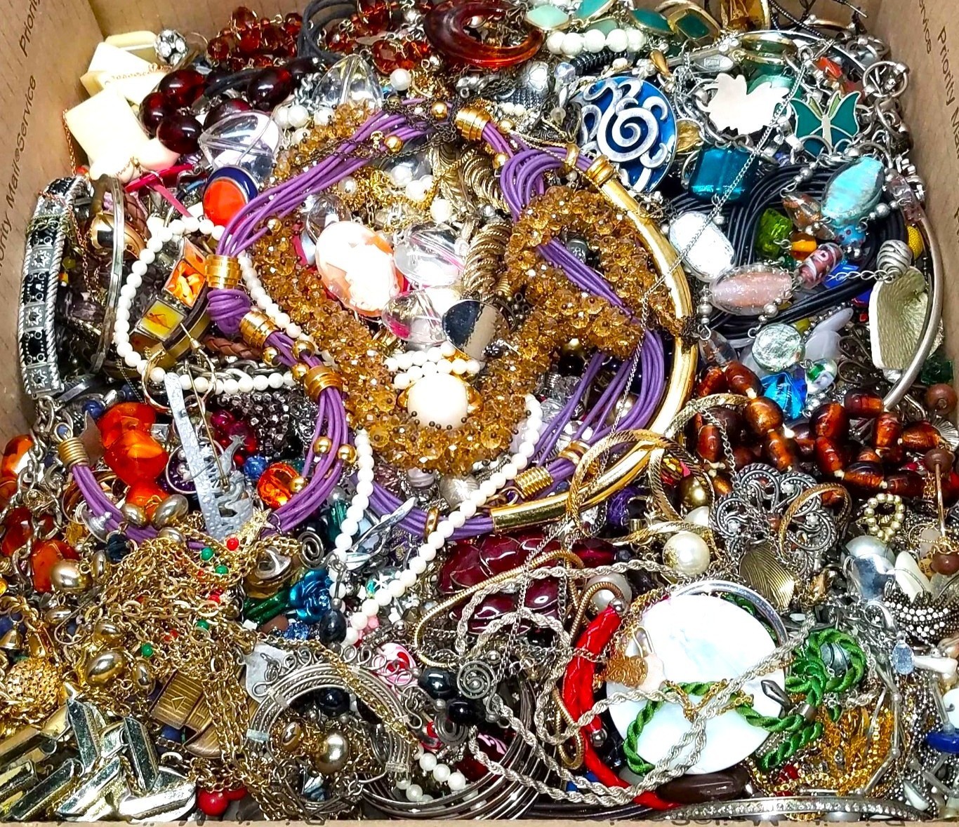Tangled Jewelry Lot 3 Lbs Unsorted Unsearched Vintage & Modern Junk & Resale