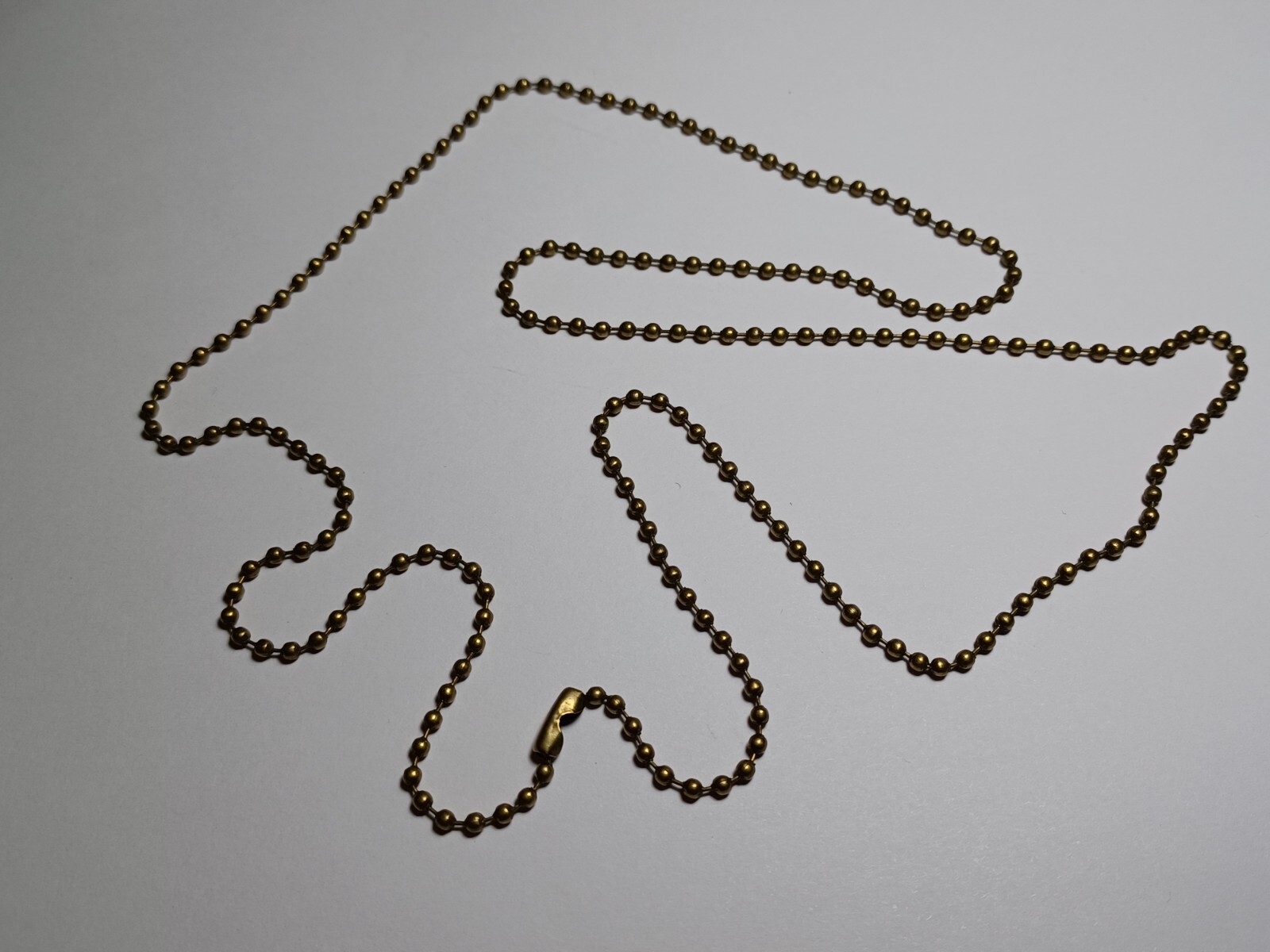 30″ Antique Copper 2.4mm Ball Bead Stylish Military Dog Tag Chain Necklace