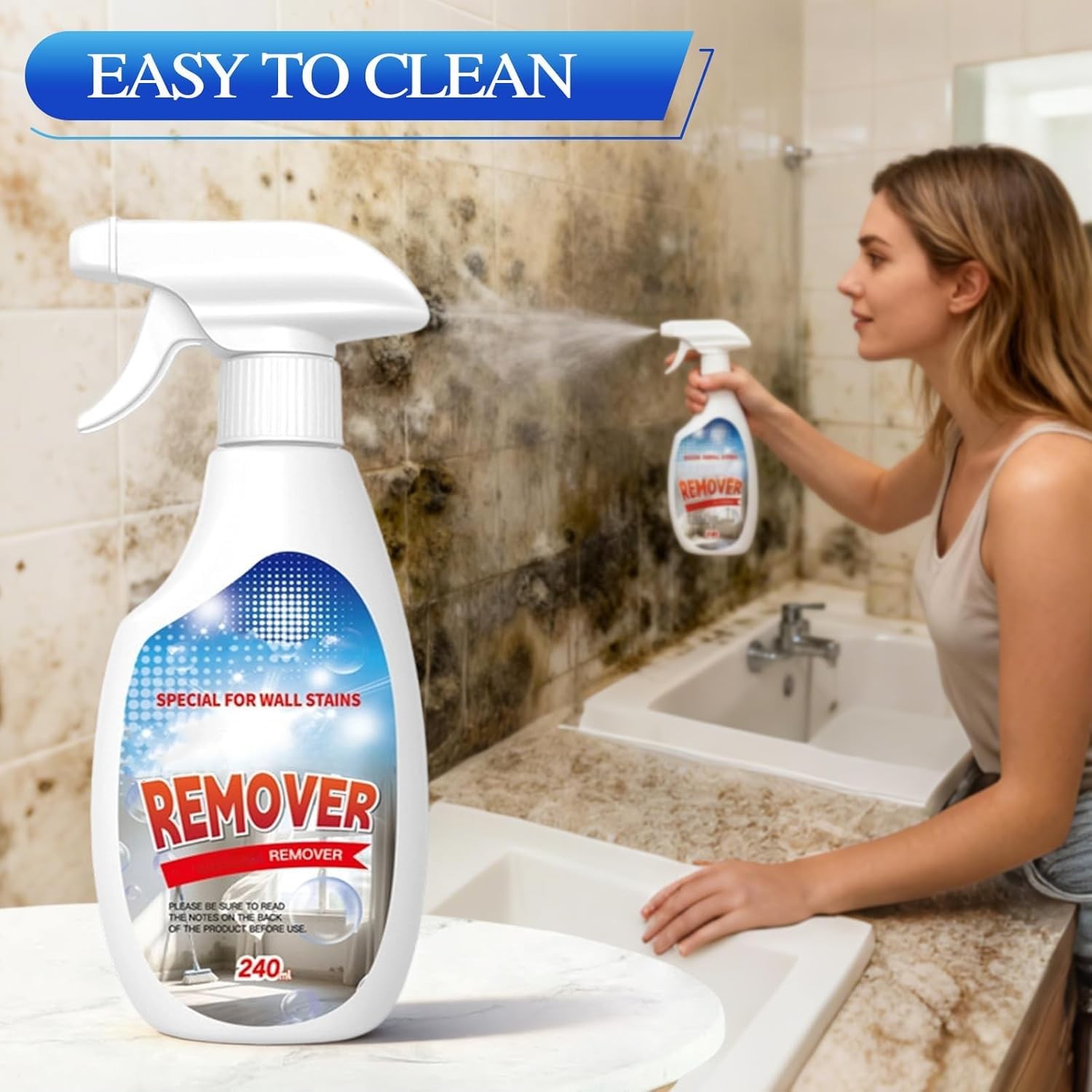 aeaarvged Highly Effective Removal Spray, Wall Cleaner 8.12 Fl Oz (Pack of 1)
