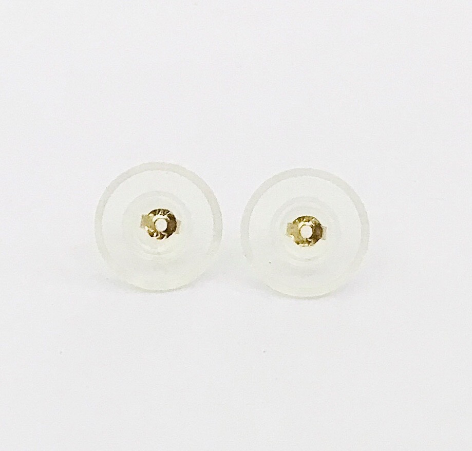 Solid 14K Yellow Gold Natural Blue Lapis 6 mm Round Ball Stud Earrings NEW