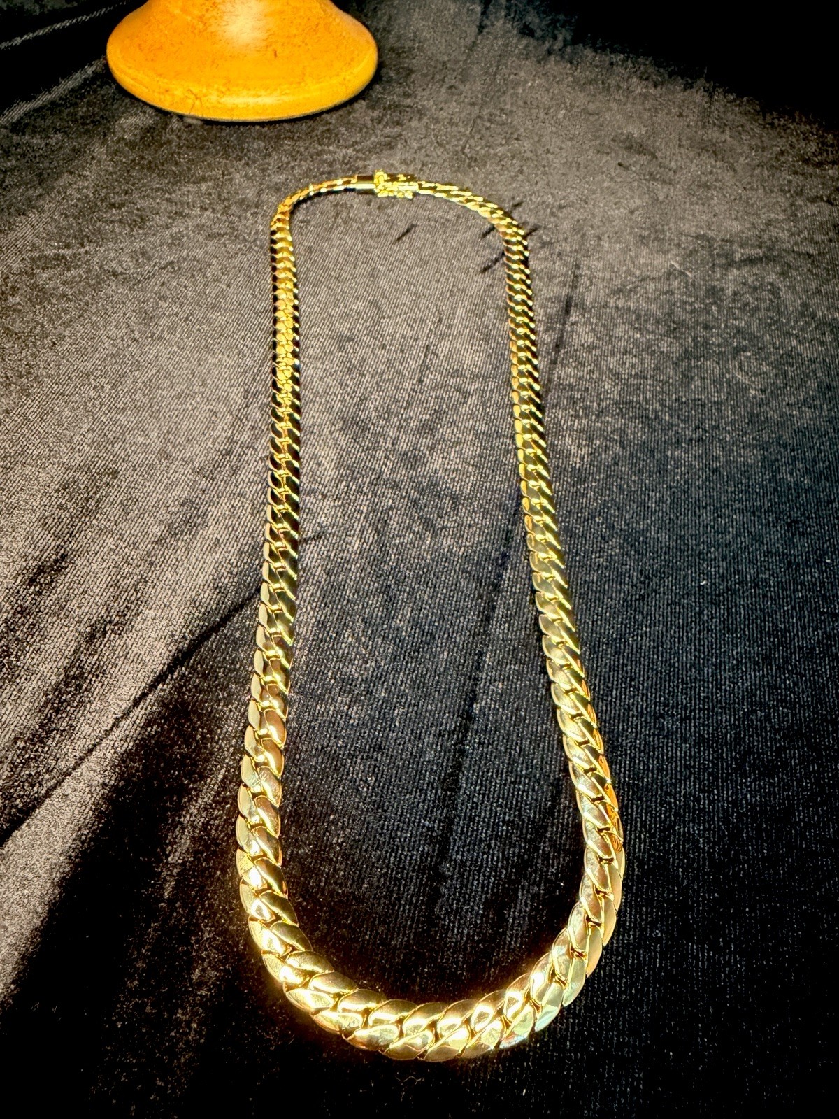 Miami Cuban 24in 8MM 14K Stamped Gold Filled W/ Box Lock BRAND NEW