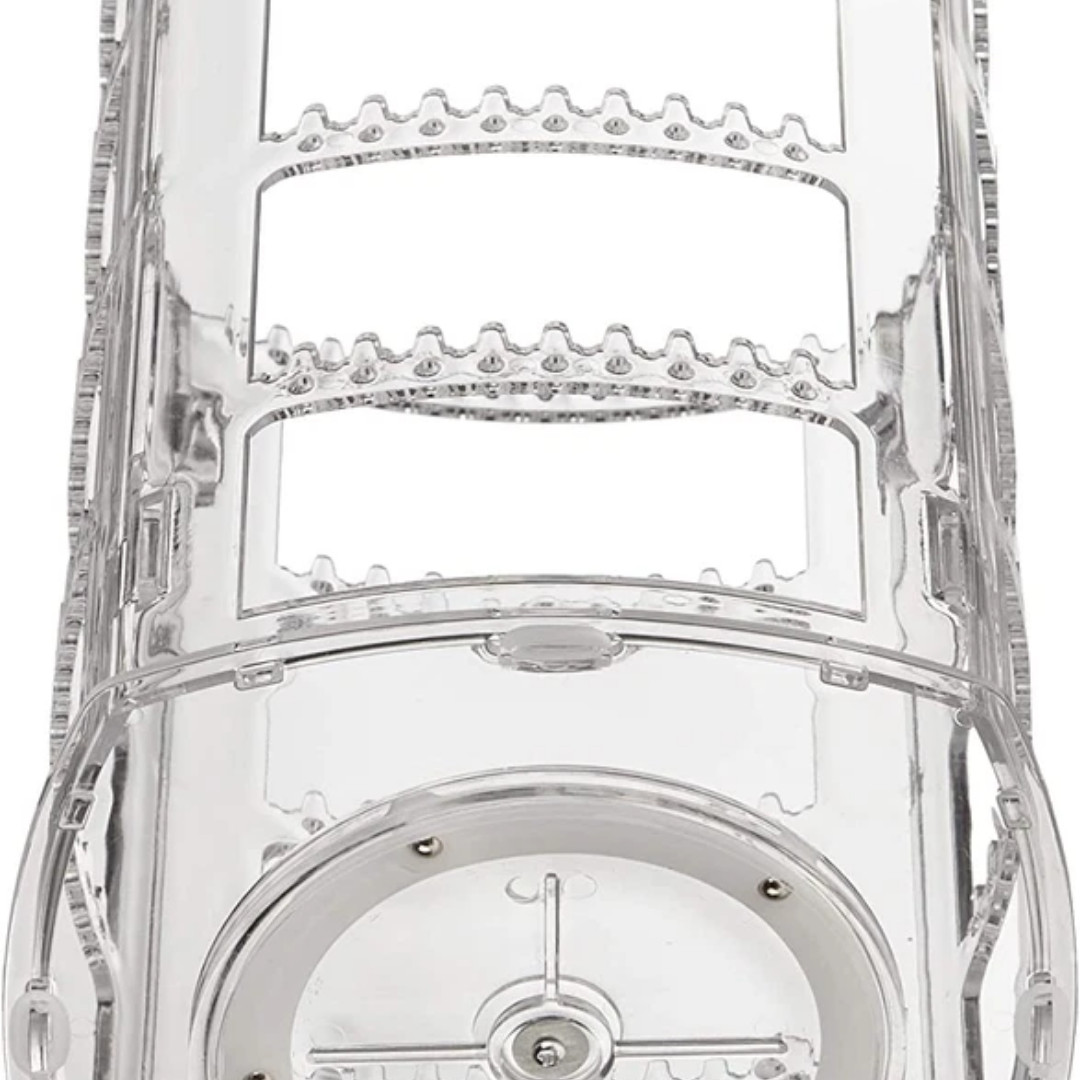 Sooyee 360 Rotating Earring Holder and Jewelry Organizer, 4 Tiers Jewelry Rack D