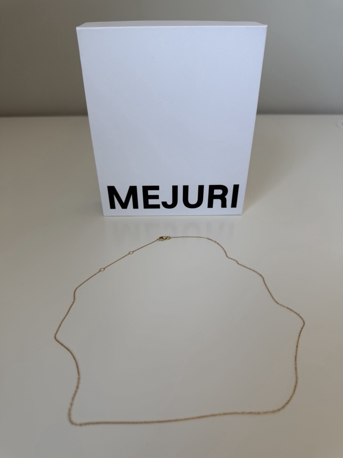 mejuri 14k yellow gold 16”-18” chain necklace