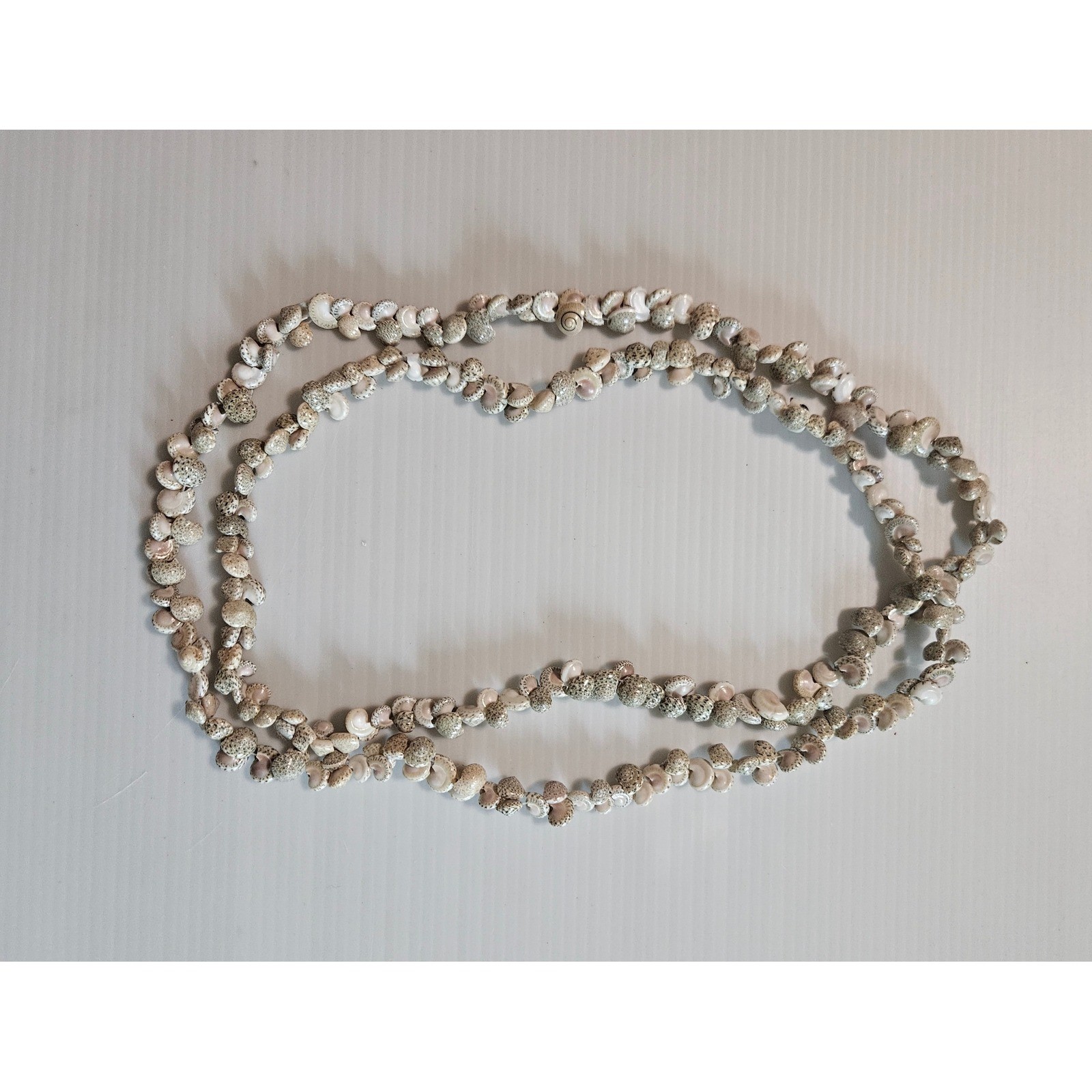 Boho shell beaded necklace | Natural seashell strand | Beach style jewelry
