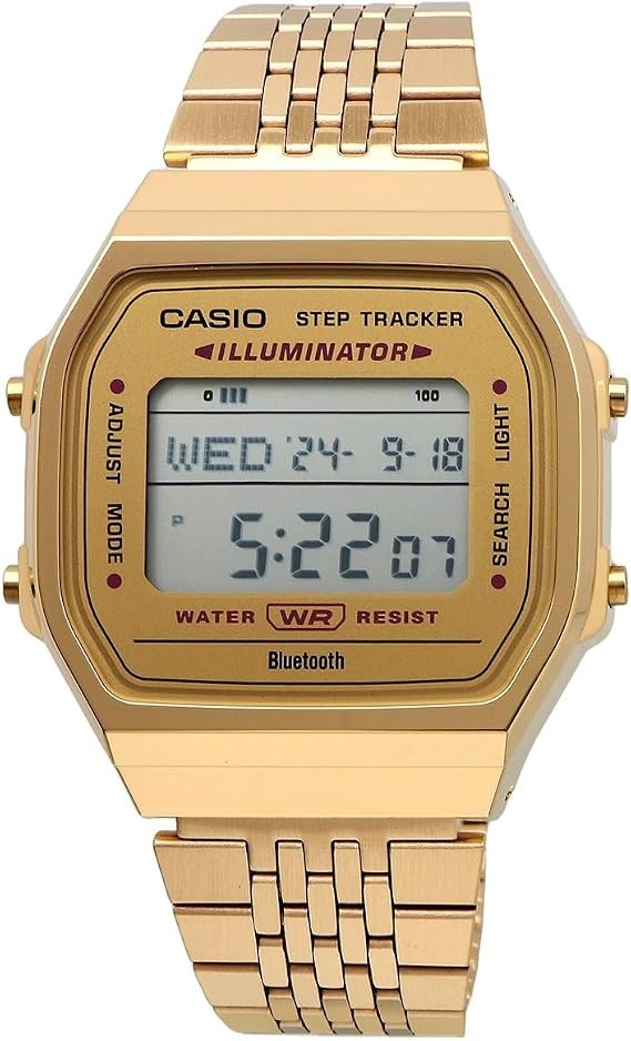Casio ABL-100WEG-9A Bluetooth Digital Watch Gold Step Tracker Vintage Style