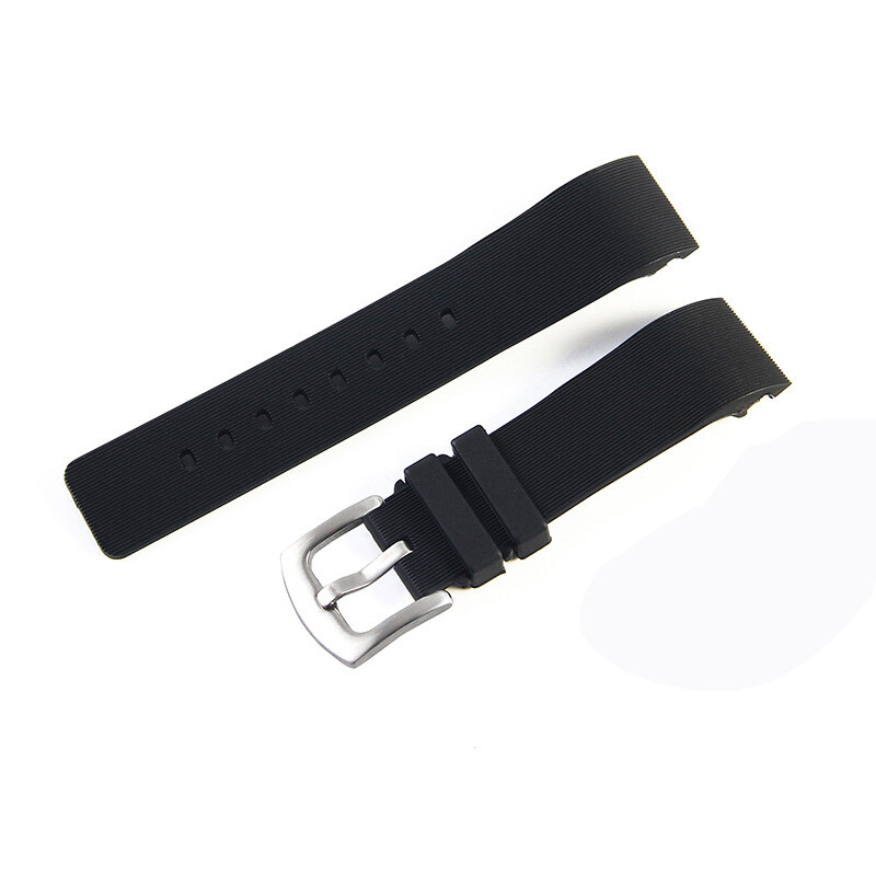 Quality Vertical Silicone Watch Band Straps Men’s 20 23mm Fits Cartier Santos