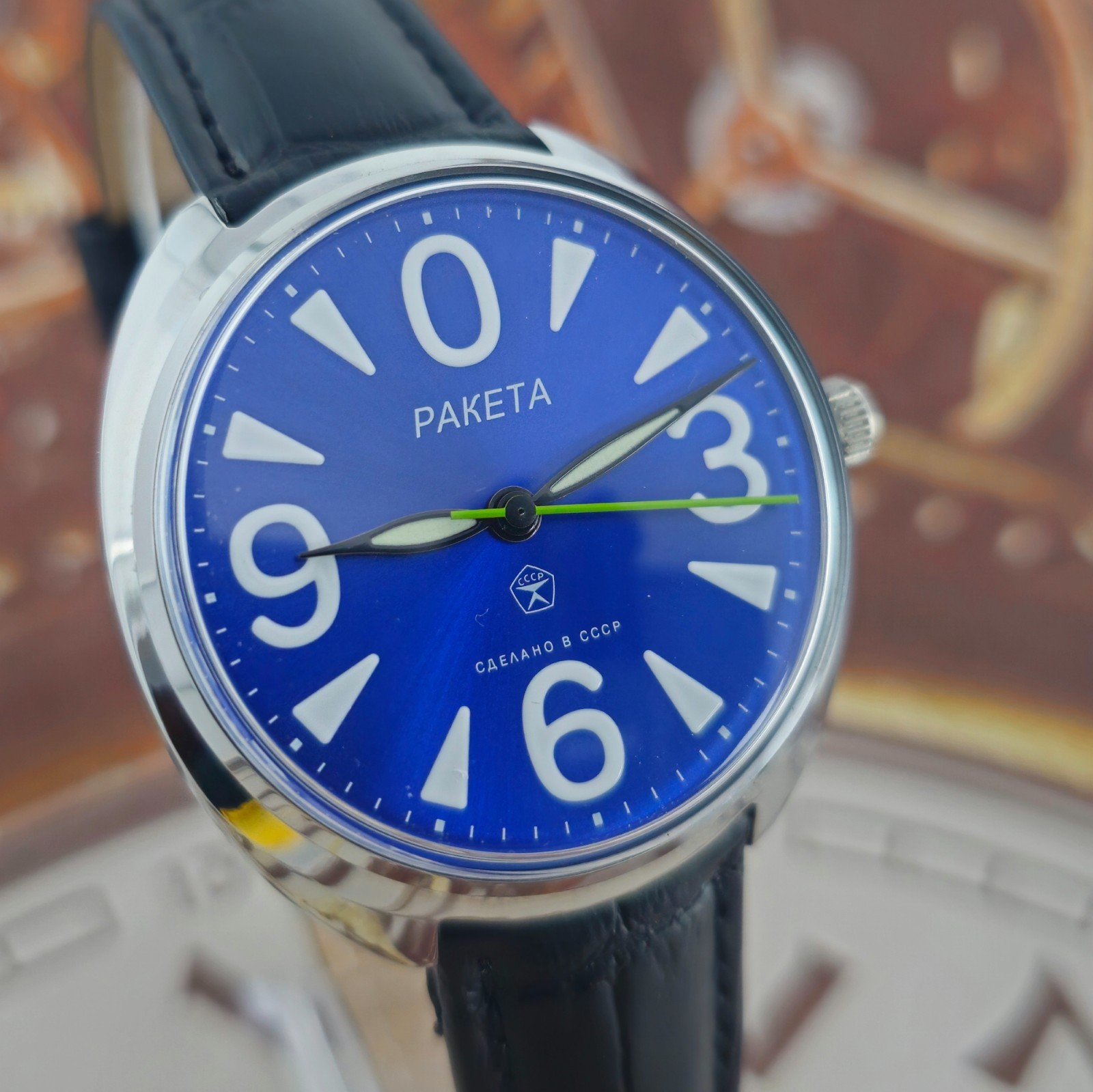 Vintage WATCH USSR RAKETA Big Zero 2609.HA Rare SOVIET Mechanical Wristwatch