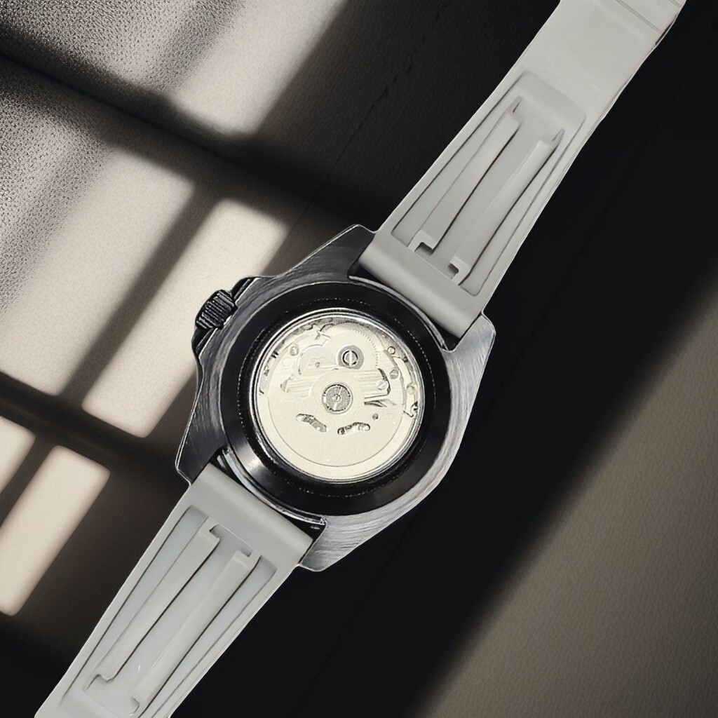 40mm Watch Black PVD Coated SS Automatic 24 Jewel Sapphire Crystal Seiko MVT