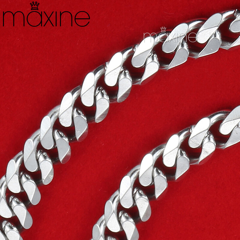 3/5/7/MM Stainless Steel Silver/Black/Gold Plated Cuban Curb Necklace Chain