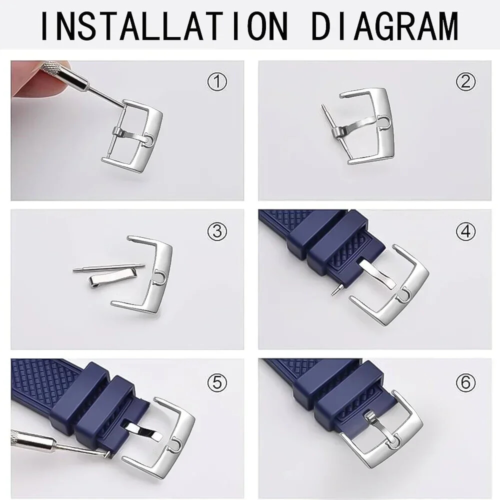 Stainless Steel Watch Buckle – 12/14/16/18/20mm Substitute for Omega Watch Clasp